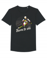 Sporturi de iarnă - Born to ski v2 Tricou mânecă scurtă guler larg Bărbat Skater