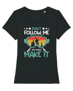 Sporturi de iarnă - Do not follow me Tricou mânecă scurtă guler larg fitted Damă Expresser
