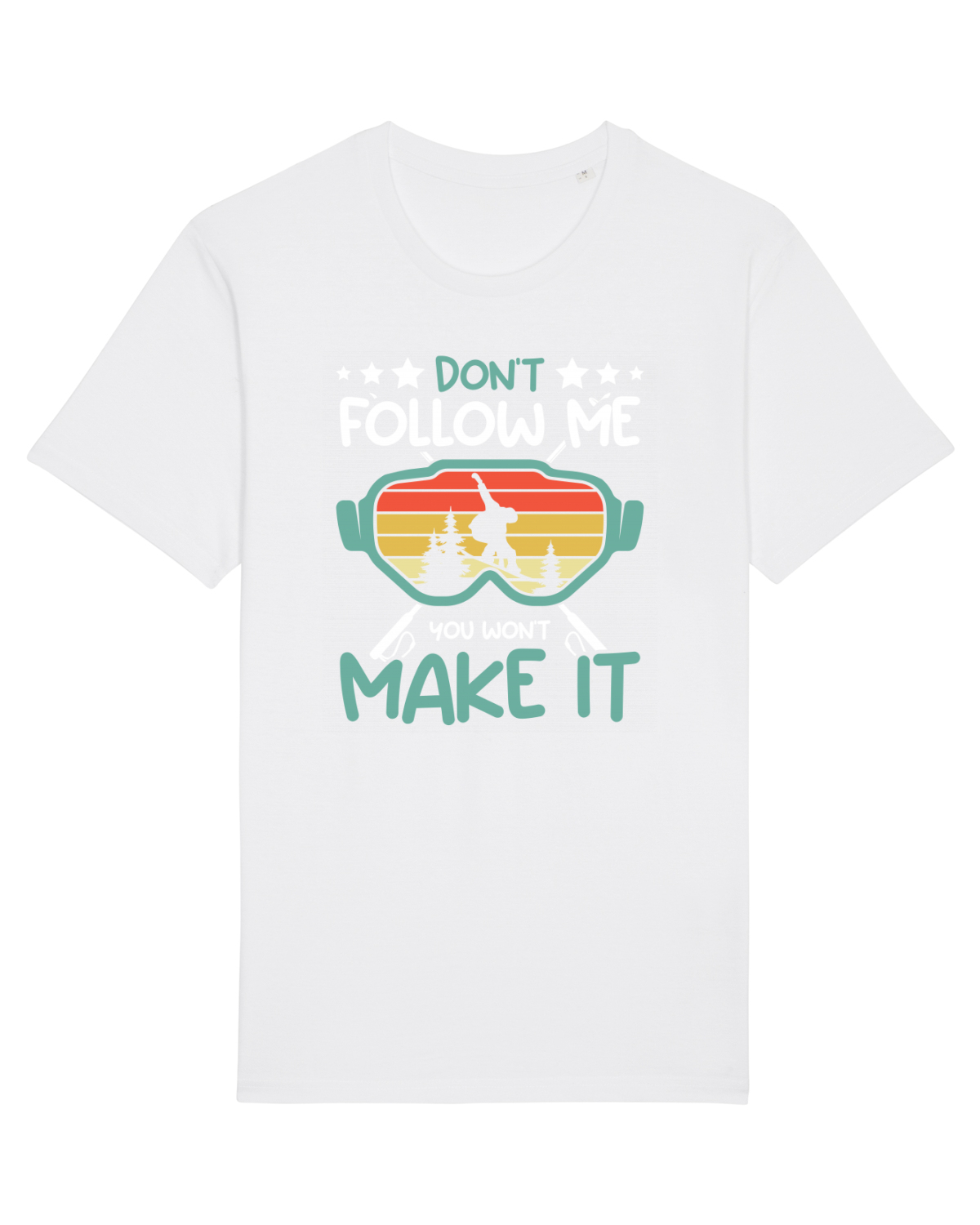 Tricou mânecă scurtă Unisex Rocker White