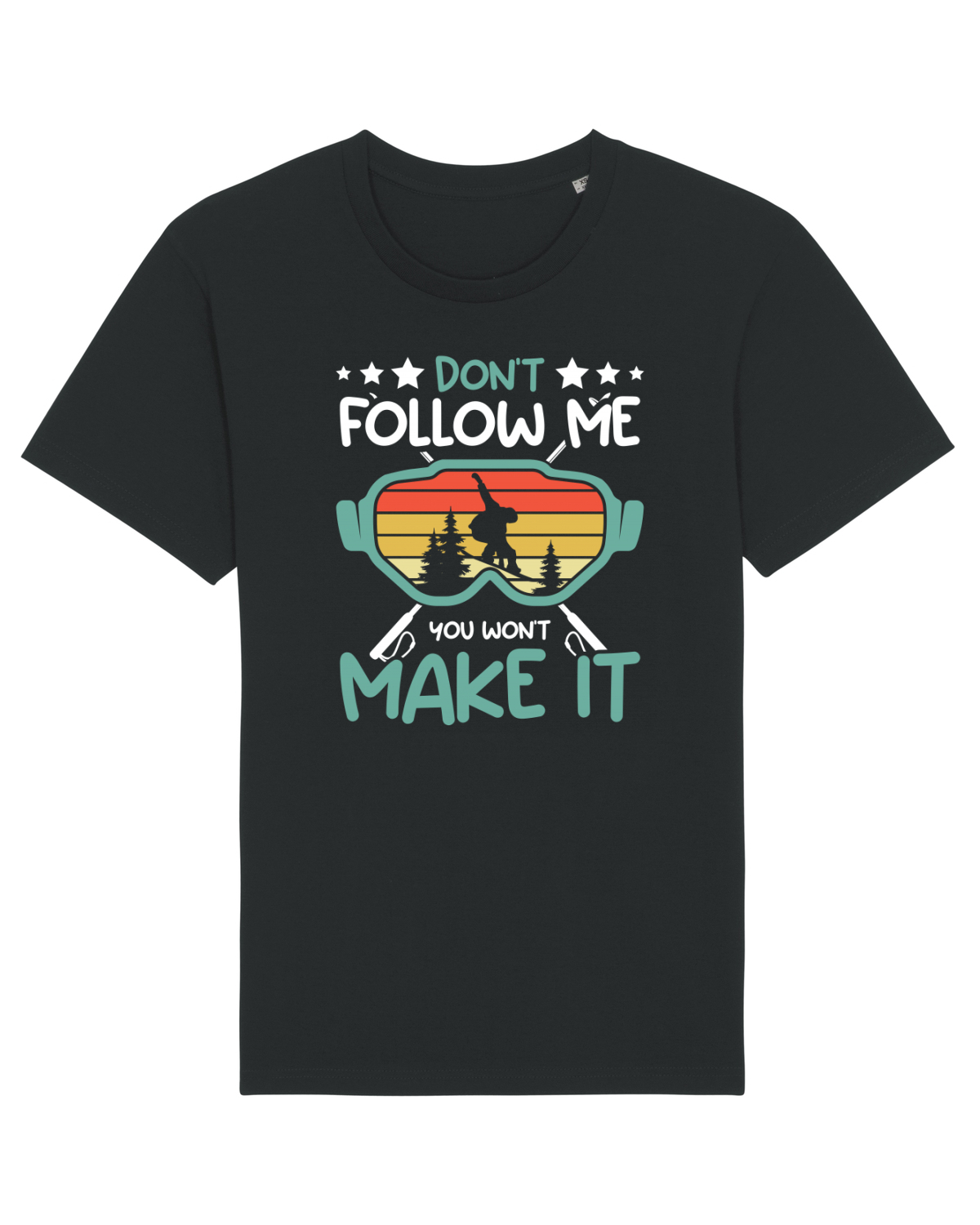 Tricou mânecă scurtă Unisex Rocker Black