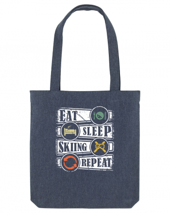 Sporturi de iarnă - Eat sleep skiing repeat Midnight Blue