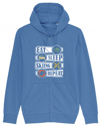 Sporturi de iarnă - Eat sleep skiing repeat Bright Blue