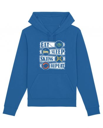 Sporturi de iarnă - Eat sleep skiing repeat Royal Blue