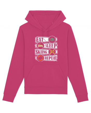 Sporturi de iarnă - Eat sleep skiing repeat Raspberry
