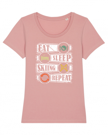 Sporturi de iarnă - Eat sleep skiing repeat Canyon Pink