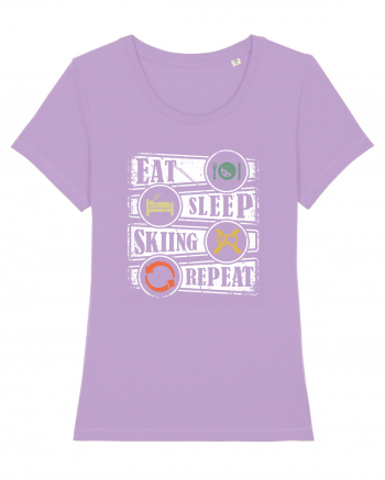 Sporturi de iarnă - Eat sleep skiing repeat Lavender Dawn