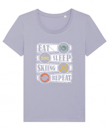 Sporturi de iarnă - Eat sleep skiing repeat Lavender