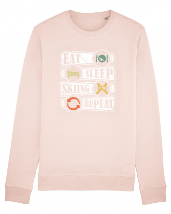 Sporturi de iarnă - Eat sleep skiing repeat Candy Pink