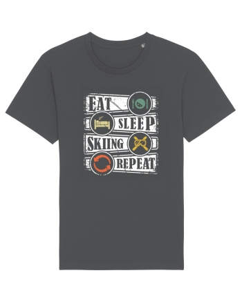 Sporturi de iarnă - Eat sleep skiing repeat Anthracite