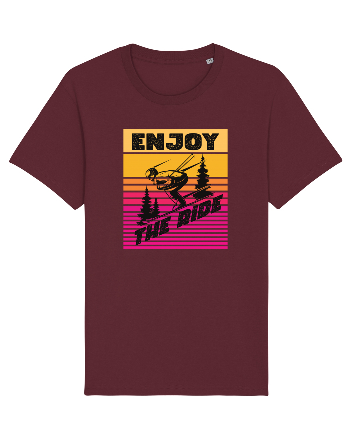 Tricou mânecă scurtă Unisex Rocker Burgundy