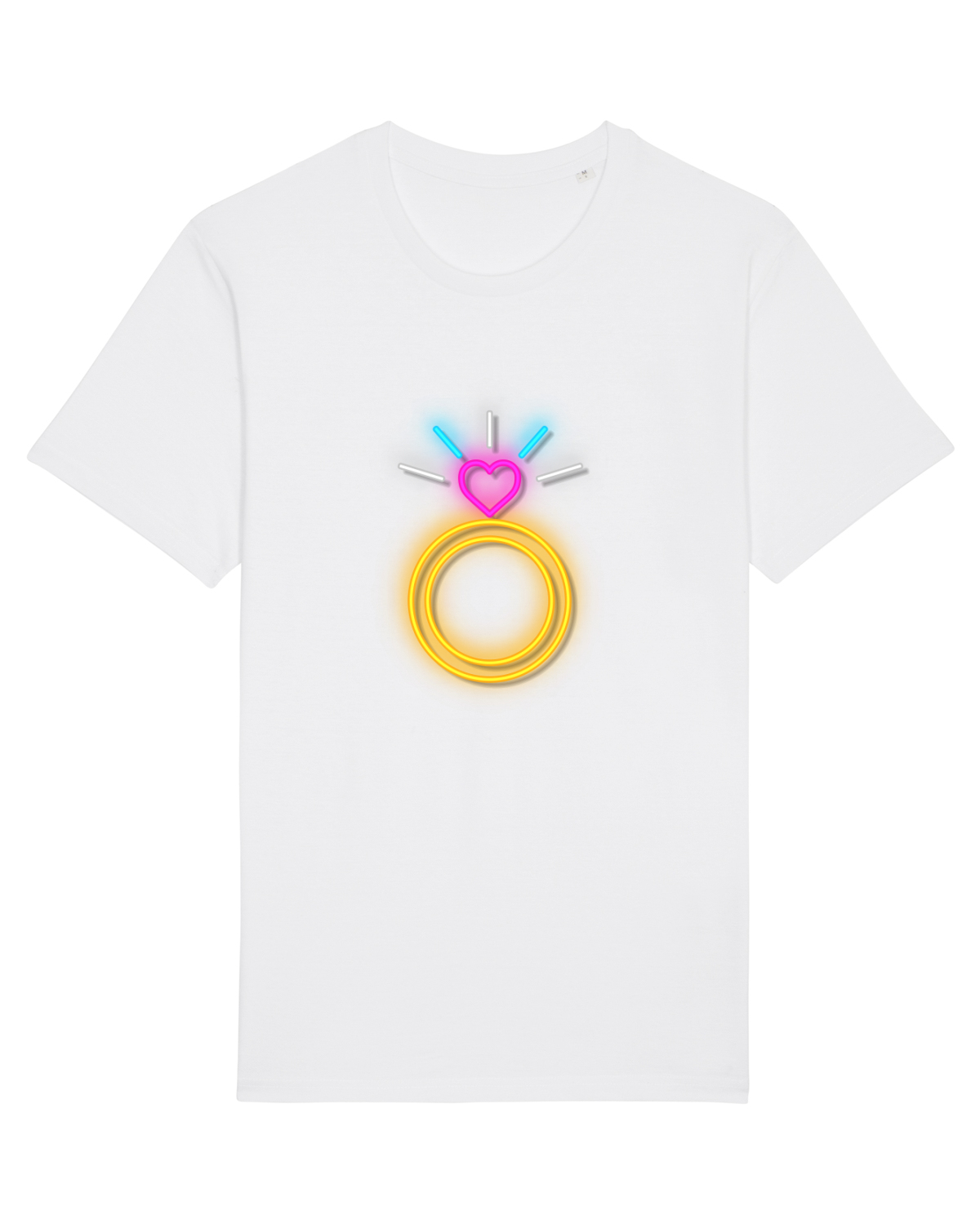 Tricou mânecă scurtă Unisex Rocker White