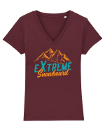 Sporturi de iarnă - Extreme snowboard Tricou mânecă scurtă guler V Damă Evoker