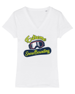 Sporturi de iarnă - Extreme snowboarding Tricou mânecă scurtă guler V Damă Evoker