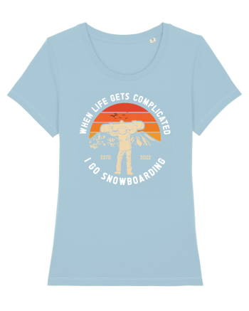Sporturi de iarnă - I go snowboarding Sky Blue