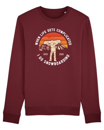 Sporturi de iarnă - I go snowboarding Burgundy