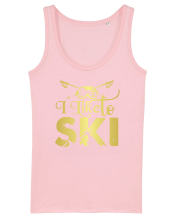 Sporturi de iarnă - I like to ski Cotton Pink