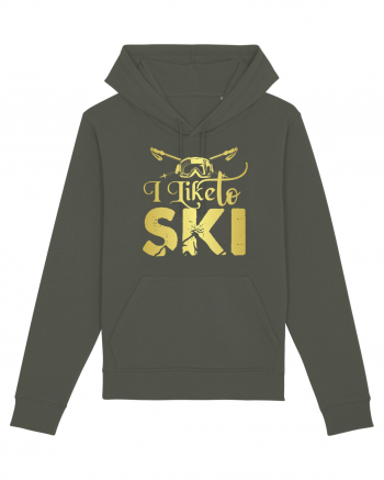 Sporturi de iarnă - I like to ski Khaki
