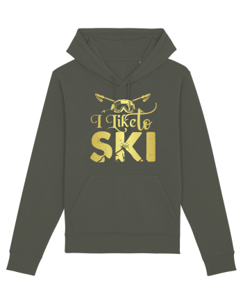 Sporturi de iarnă - I like to ski Khaki