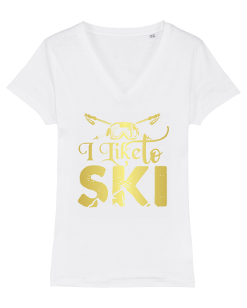 Sporturi de iarnă - I like to ski White