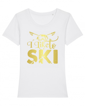 Sporturi de iarnă - I like to ski White