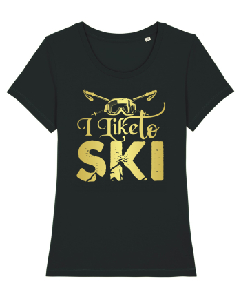 Sporturi de iarnă - I like to ski Black