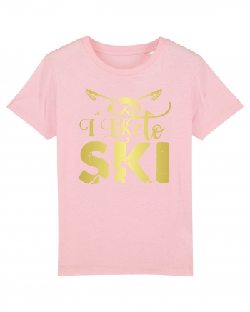 Sporturi de iarnă - I like to ski Cotton Pink