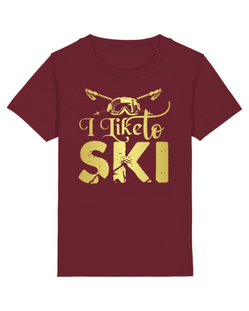 Sporturi de iarnă - I like to ski Burgundy