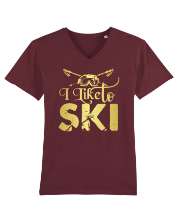 Sporturi de iarnă - I like to ski Burgundy