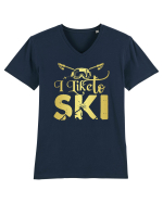Sporturi de iarnă - I like to ski Tricou mânecă scurtă guler V Bărbat Presenter