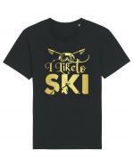 Sporturi de iarnă - I like to ski Tricou mânecă scurtă Unisex Rocker