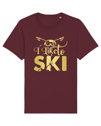 Sporturi de iarnă - I like to ski Burgundy