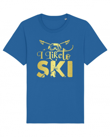 Sporturi de iarnă - I like to ski Royal Blue