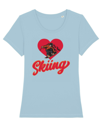 Sporturi de iarnă - Love skiing Sky Blue