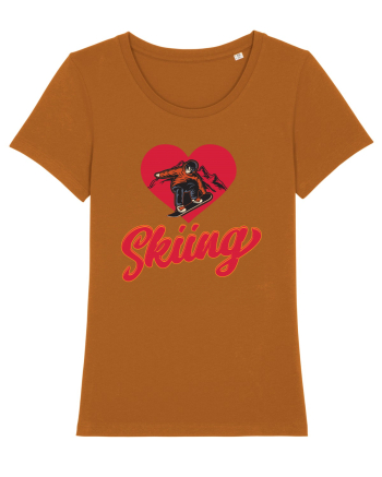 Sporturi de iarnă - Love skiing Roasted Orange