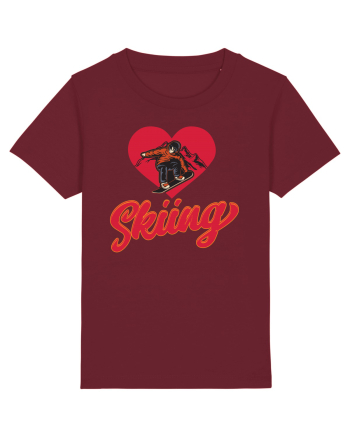 Sporturi de iarnă - Love skiing Burgundy