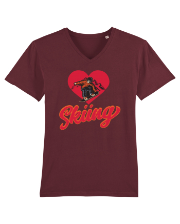 Sporturi de iarnă - Love skiing Burgundy
