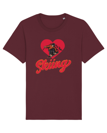 Sporturi de iarnă - Love skiing Burgundy
