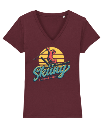 Sporturi de iarnă - Skiing - extreme speed Burgundy
