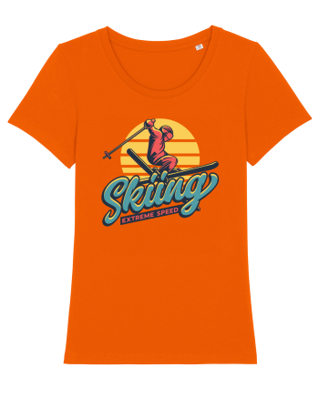 Sporturi de iarnă - Skiing - extreme speed Bright Orange