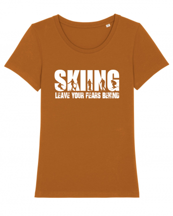 Sporturi de iarnă - Skiing - leave your fears behind Roasted Orange