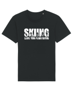 Sporturi de iarnă - Skiing - leave your fears behind Tricou mânecă scurtă Unisex Rocker