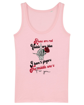 Roses are red Violets are blue I have 5 fingers The middle one's For you Cotton Pink