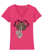 Shut Up & Kiss Me Tricou mânecă scurtă guler V Damă Evoker