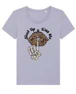 Shut Up & Kiss Me Tricou mânecă scurtă guler larg fitted Damă Expresser