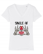 Single AF Tricou mânecă scurtă guler V Damă Evoker