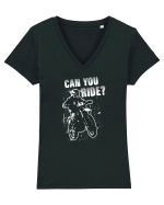 Can you ride? Tricou mânecă scurtă guler V Damă Evoker