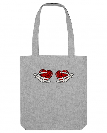 Two Hearts Heather Grey