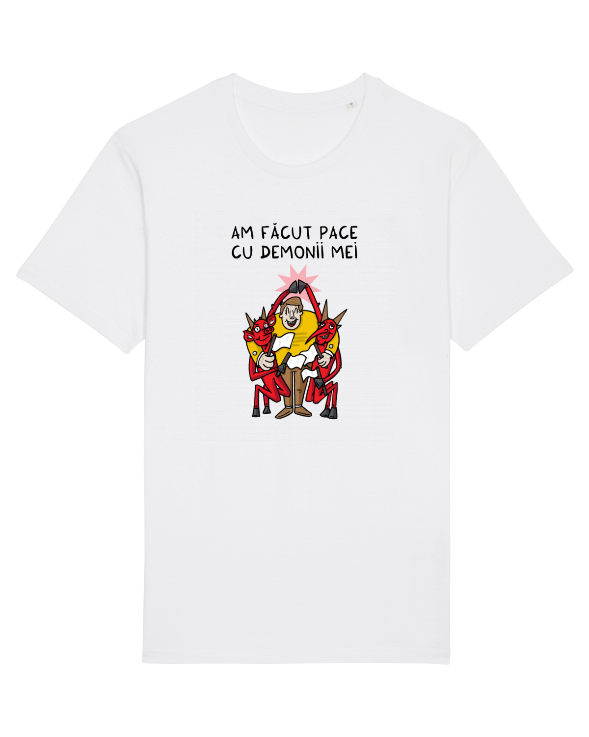 Tricou mânecă scurtă Unisex Rocker White