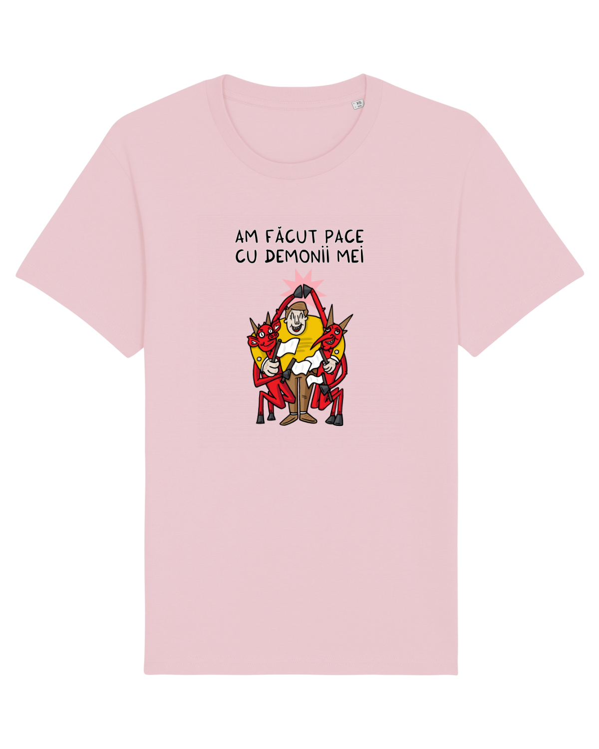 Tricou mânecă scurtă Unisex Rocker Cotton Pink