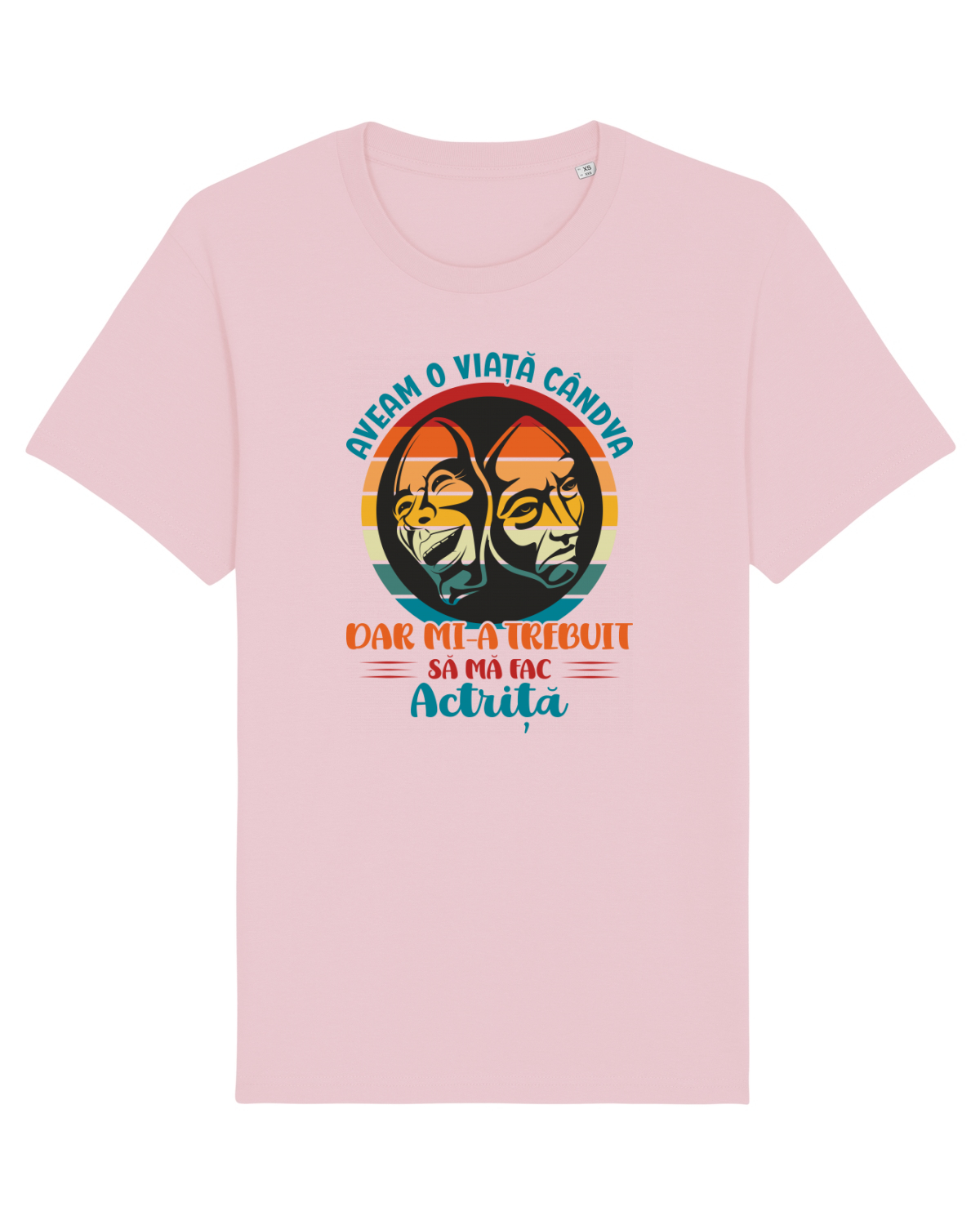 Tricou mânecă scurtă Unisex Rocker Cotton Pink